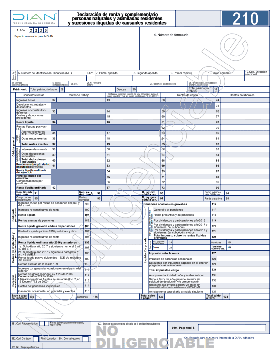 Formulario 210