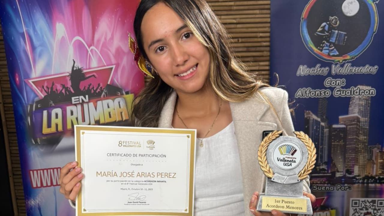 En la foto: María José Arias, Reina Vallenata