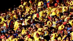 en la foto: Hinchas selección Colombia