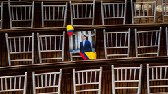 Asiento de Miguel Uribe Turbay en la instalación del Congreso de Colombia.